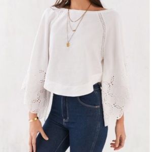 Urban Outfitters white long sleeve blouse